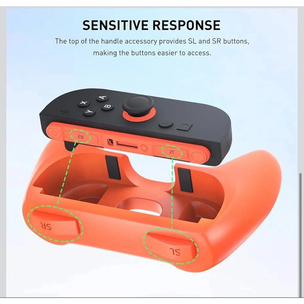 NEW Switch 2 Joy-Con Controller Grips One Size Orange Blue